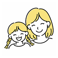 ピアノ教室に通う生徒と保護者のイメージ