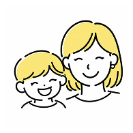 ピアノ教室に通う生徒と保護者のイメージ