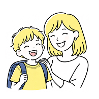 ボーカル教室に通う生徒と保護者のイメージ